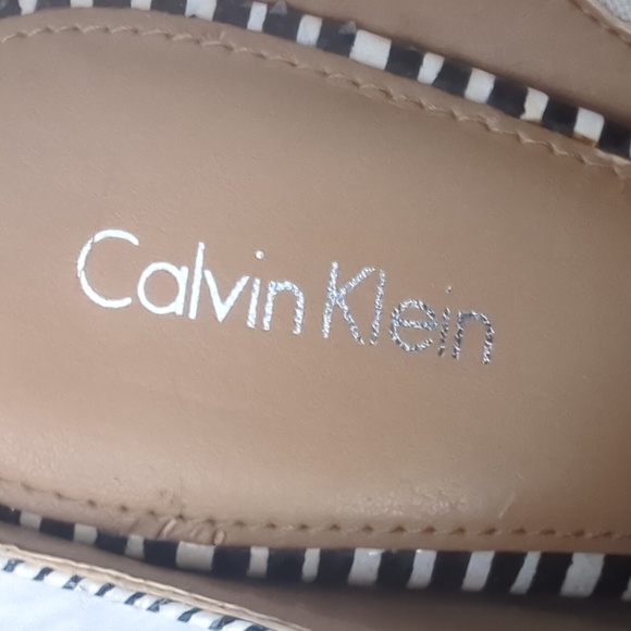 CALVIN KLEIN Marisa Zebra Print Open Toe Heel Mules - Picture 7 of 10